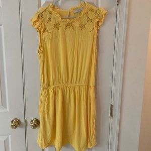 Loft yellow summer floral dress.